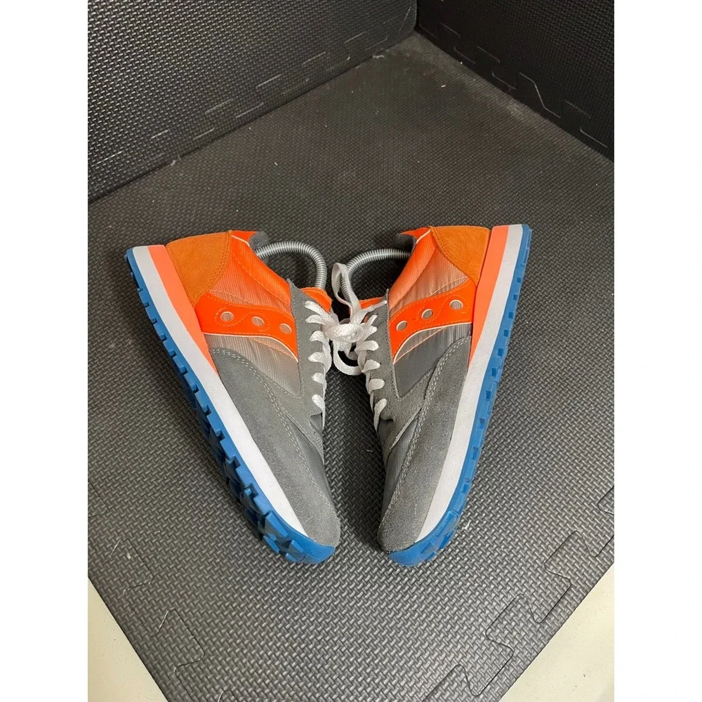 Saucony Jazz Original Sneakers Mens 6.5 Womens 8 Grey Orange‎ Retro Running Shoe